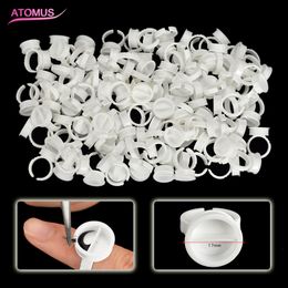 100pcs Large Size Disposable Permanent Makeup Ring Tattoo Ink Eyebrow Lip tattoo Pigments Holder Rings Container/Cup Separated