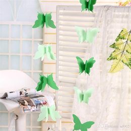Shop Mall Window Hanging Ornament Pull Flower Paper String Colourful Butterfly Paper Children Room Wedding Decorate Birthday Party 3 5yjC1