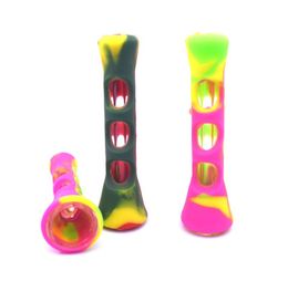 Top quality Silicone prometheus one hitter bat herb vaporizer Tobacco Pipes glass spoon pipe with silicone VS Twisty Glass Blunt Smoking