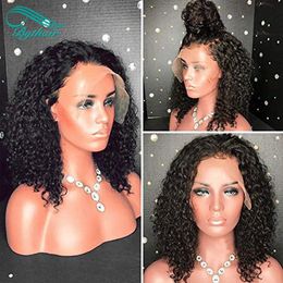 Curly Lace Front Human Hair Wigs For Black Women Brazilian Virgin Hair Full Lace Wig With Baby Hairs Frontal Pre Plucked Full End