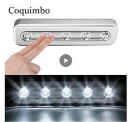 5 LED Wireless Cabinet Light LED With Adhesive Sticker Battery Powered Lamp Closet Wardrobe Stair Kitchen Bedroom Drawer Light