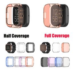 TPU Silicone case for Fitbit Versa 2 Smart watch Protective Cover Versa2 Full Screen Shell Cases Replaceable Accessories