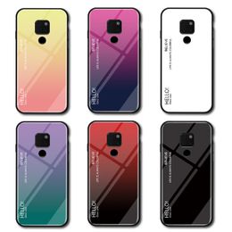 Slim Gradient Colour Tempered Glass Case For Huawei Mate 20X Mate 20 Pro Mate20 Mate10Pro Mate9 Y9 2019 Nova 3i Nova3