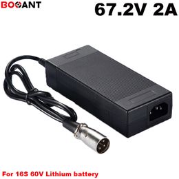 16S 67.2V 2A Charger XRL DC Port for Lithium Battery pack 60V E-bike electric bike battery 60V 2A Charger DHL free Shipping