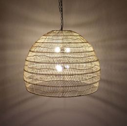 New Chinese Style Rattan Lamp Pendant Light Vintage Hanging Lamp E27 Living Room Dining Room Home Decor Cafe Restaurant Hanglamp MYY