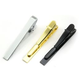 Neck tie Clips solid 5.5*0.6CM men's clip 3 colors Necktie Clip For Business man Necktie father tie Clip Christmas gift free TNT FEDEX