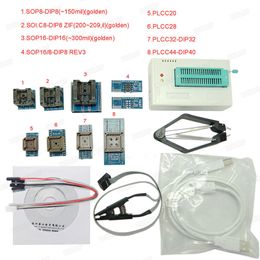 Freeshipping V8.11 100% Original NEWEST Minipro TL866ii plus USB programmer +10 items IC Adapters High speed TL866