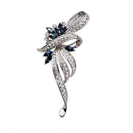 Mixed designs wholesale custom European and American style top selling high end rhinestone brooch flower brooch pins