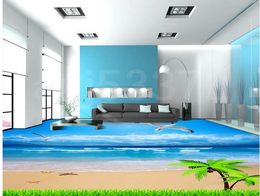 Natural landscape, sea floor waterproof wallpaper for bathroom wall
