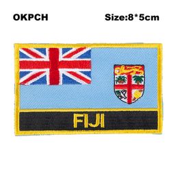 Free Shipping 8*5cm Fiji Shape Mexico Flag Embroidery Iron on Patch PT0060-R