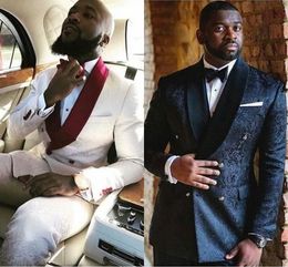 New Design Wedding 2020 for Black Men Suit Blazer Tuxedo Two Pieces (jacket+pants) Large Size Groom Tuxedos Custom Made AL2398 s