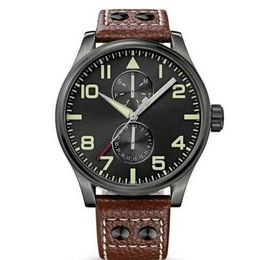 classic fashion free shipping Men's Wrist Watch 1513079 1513082 1513086 1513083 Chronograph Brown Leather Strap Aeroliner Men's Wrist Watch