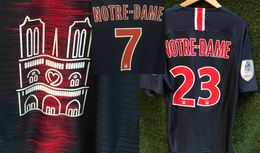 Match Worn Player Issue Notre Dame Jersey Maillot Mbappe Neymar JR Di Maria Verratti Draxler With Wash tag