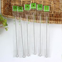 2000pcs/bag Stainless Steel Nylon Straw Cleaning Brush Drinking Pipe Tube Cleaner Baby Bottle Brush Tools