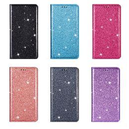 Glitter Wallet Leather Bling Magnetic Card Case for Samsung A21 A41 A81 A91 S10 LITE NOTE10 LITE Huawei P40 PRO P40 LITE