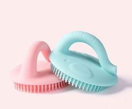 Creative elephant baby silicone bath brush baby bath brush head brush