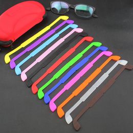 Solid Colour Silicone Eyeglasses Sunglasses Rope Strap Holder Sports Chains Fashion Accessories Adjustable Anti-Slip Glasses String