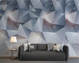 beibehang wallpapers for living room Custom 3d triangle modern geometric wallpaper background wallpaper for kids room Mural 3d