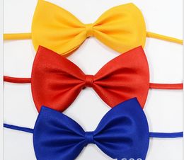 Pet polyester handsome tidal treasure accessories can be used as a baby's monochrome bow tie