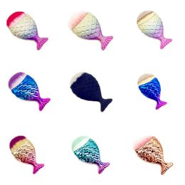 Mermaid Makeup Brush Powder Contour Fish Scales Mermaidsalon Foundation Brush Face Brushes For Beauty Cosmetics Brocha De Maquillaje De Sirena