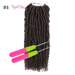 PASSION TWIST Pre-twisted hair Passion Twist Pre-twisted Crochet Braids Hair 14 Inches Synthetic Bomb Twist Crochet Hair with Soft Curly Ends