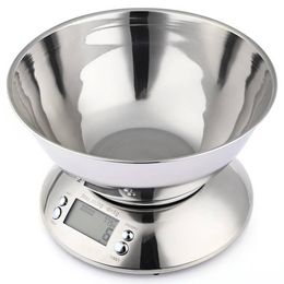Digital Kitchen Scale Multifunction Food Scale with Removable Bowl, Stainless Steel,Alarm Timer, Temperature, Backlight LCD Display