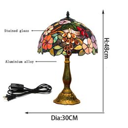 Yeelight Table Lamp Italian Style TIFF ANY Flowers Fruits Light Modern Lamps Stained Glass Room Decor Lights