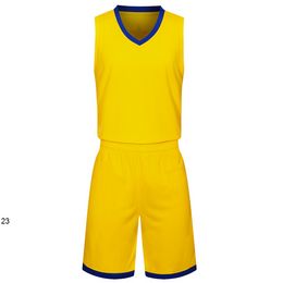 2019 New Blank Basketball jerseys printed logo Mens size S-XXL cheap price fast shipping good quality Yellow Y0022