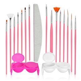 Nail Art Accessories Brushes Pen Nail File Set Drawing Paint Brush Nail Supply Finger Beauty Tips