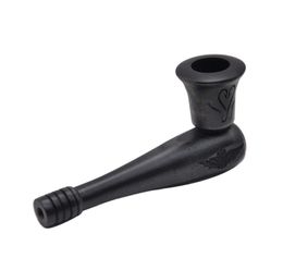 2021 Black Portable Simple Slub Tobacco Pipe Wood Pipe