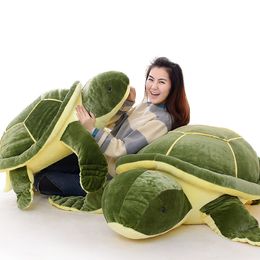Dorimytrader Jumbo Animal Tortoise Stuffed Toys Doll Soft Giant Plush Animal Turtle Toy Pillow for Children Gift 59inch 150cm DY60824