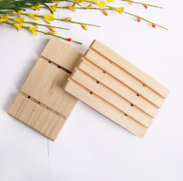 Handmade wood soap holder pine soap tray bathroom soap dishes with groove multi functional kitchen storage tool SN3372