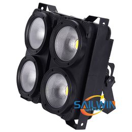 Stage studio light 4x100W COB 2IN1 WW/CW LED Blinder Light 4 Heads/Eyes Audience Light