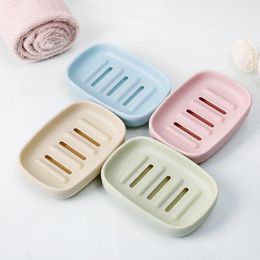 Hot new Plastic Soap Dish Bathroom Creative Double draining soap holder Non-slip soap box Wholesale LX8646