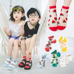 5 Pair/lot New Fruit Dot Kids Socks Summer Thin Comfortable Breathable Cotton Fashion Baby Socks Toddler Girls for 0~12 Year