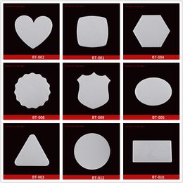 new sublimation blank pearlized silvery Colour Aluminium rubber soft fridge magnets hot transfer printing consumable 12shapes wholesales