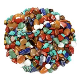 5 Bag Crystal Quartz Yellow Agate Tiger S Eye Turquoise Red Agate Aventurine Lapis Lazuli For Art Craft Projects