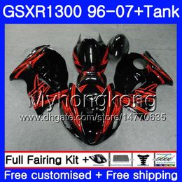 +Tank For SUZUKI GSXR-1300 GSXR1300 96 97 98 99 00 01 333HM.87 Hayabusa GSXR 1300 1996 1997 1998 1999 2000 2001 2007 Red Black Fairings