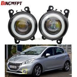 2x Super Bright LED Fog Light For Peugeot 207 307 407 607 3008 SW CC VAN 2000-2013 Angel eye