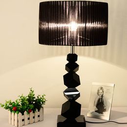 Black crystal table lamps modern lamps personality crystal bedroom table lamp creative simple table lamps for bedroom E27