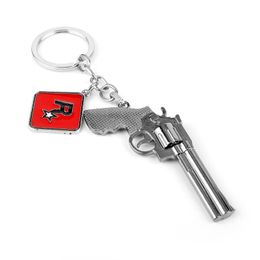 Cl/é de voiture Cha/îne en m/étal de pistolet Mod/èle Porte-cl/é Red Dead Redemption 2/ porte-cl/és Pendentif Cl/é en alliage pour Cool Hommes et Femmes