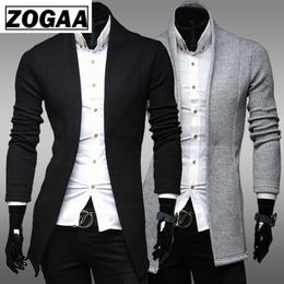 Zogaa Brand Mens Winter Sweaters Casual Simple Cardigan Sweater Full Lenghth Slim Fashion Design Sweater For Man Clothing 2018 SH190822