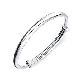 Wholesale-Men Jewelry HOT Cuff Bracelet Chain Women Bangle Silver Plated Fashion Bracelet Adjustable Expandable Bracelet