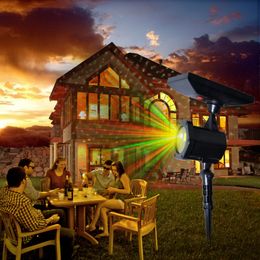 Solar Laser Light Static Flash Star Dots 5 Modes Landscape Light Waterproof Fairy Laser Light Projector For X-ms Garden Outdoor