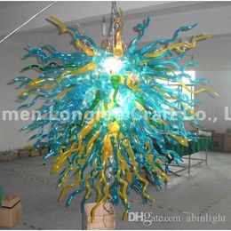 AC LED Light Source Chandeliers Modern Art Deco 100% Mouth Blown Chandelier Style Custom Made Glass Lighting