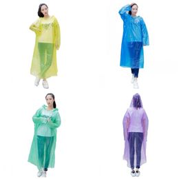 General Emergency Disposable Raincoat For Men Women PE Clear One Time Hood Poncho Rainwear Travel Must Rain Coats Factory Direct 1 9fs E19