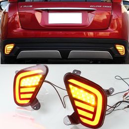 2Pcs Reflector For Mitsubishi Eclipse Cross 2017 2018 2019 2020 LED Rear Bumper Light Fog Lamp Brake Turn Signal Reverse Light292x