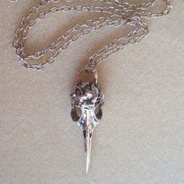 New Fashion Hot Crow Raven Bird Skull Pendant Necklace Charm Punk Gothic Jewelry Wicca Pagan Necklace - 75