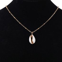 Gold shell pendant necklace cheap