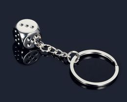 Creative gift dice metal key chain key chain pendant accessories